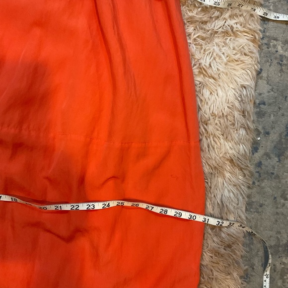 VINCE Women’s Orange v-neck Midi dress Size XS - Picture 14 of 16